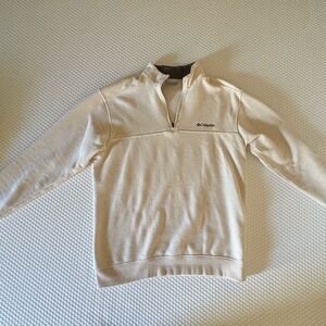 Columbia Men's Off-White Zip-Up Sweater